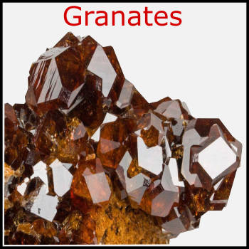 Granates, granate, granate mineral, granate piedra, roca