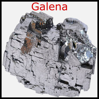 Galena mineral, piedra