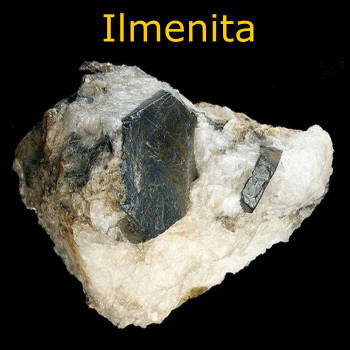 Ilmenita mineral, piedra