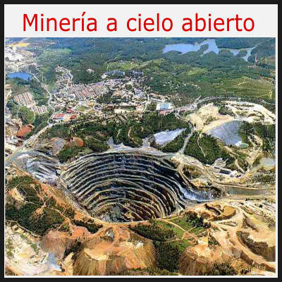 minería a cielo abierto o de superficie