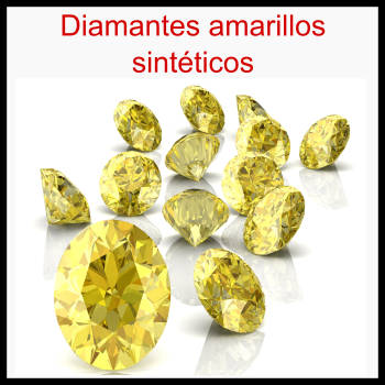 Diamantes amarillos sintéticos