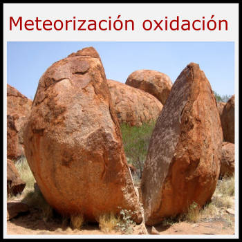 Meteorización oxidación
