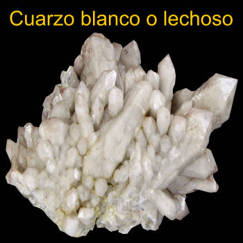 Cuarzo blanco o lechoso, mineral, piedra