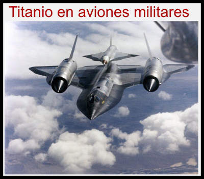 titanio en aviones militares