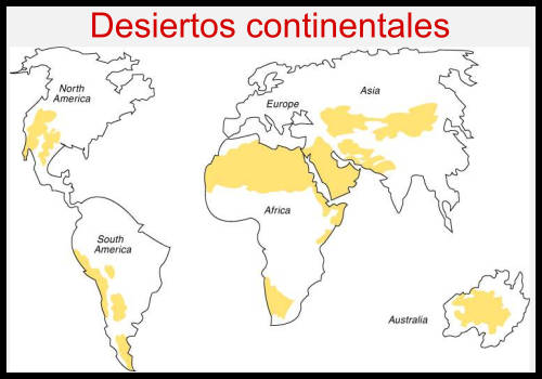desiertos continentales