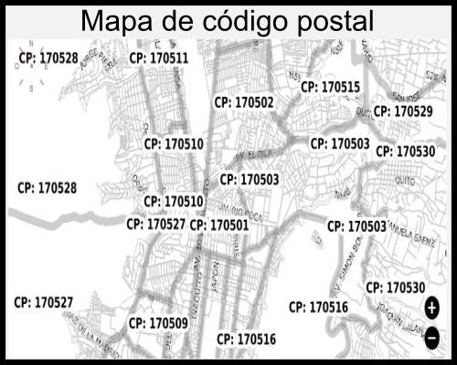 mapa de código postal