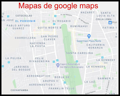 Mapas de vías de google maps