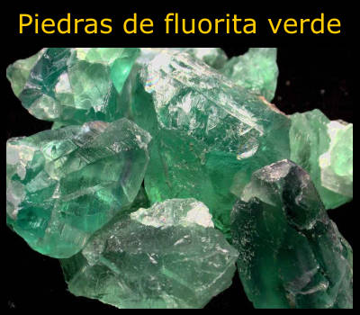 piedras de fluorita verde