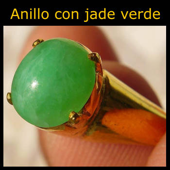 jade verde anillo