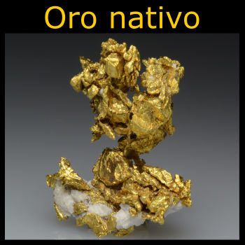 oro nativo y cuarzo