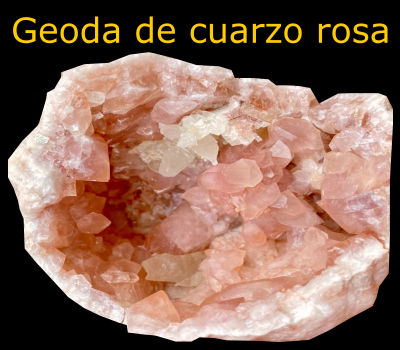geoda cuarzo rosa