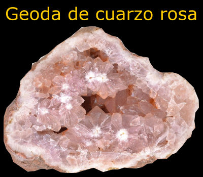 geoda cuarzo rosado