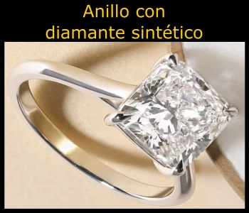 anillo diamante sintético