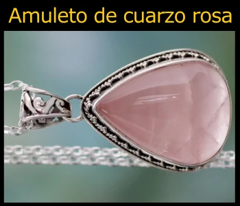 amuleto cuarzo rosa